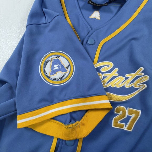 Starter ASPHALT LEGENDS All-State Stars 27 Stitched Baseball Jersey Blue/Gold XL - Picture 16 of 16